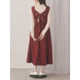 レッド | back ribbonワンピース | merry jenny