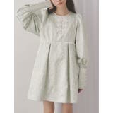 ミントグリーン | pastelジャガードミニワンピース | merry jenny