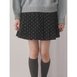 ブラック | lulu dotプリーツミニスカート | merry jenny