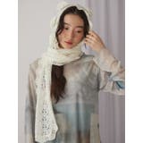 オフホワイト | お花咲いたバラクラバマフラー | merry jenny