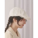 アイボリー | lace hunting cap | merry jenny