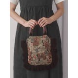 ボルドー | bearジャガードハンドバッグ | merry jenny