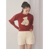 bear shaggy knit tops | merry jenny | 詳細画像4