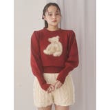bear shaggy knit tops | merry jenny | 詳細画像5