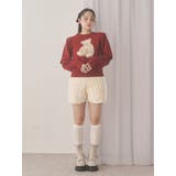 bear shaggy knit tops | merry jenny | 詳細画像7
