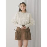 デコラティブチュールニットトップス | merry jenny | 詳細画像6