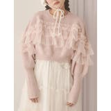 ピンク | デコラティブチュールニットトップス | merry jenny