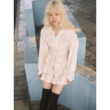 ベロアレースジップパーカー | merry jenny | 詳細画像2