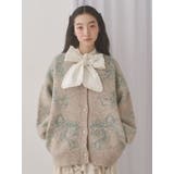 ribbon jacquard knit cardigan | merry jenny | 詳細画像6 