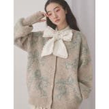 ribbon jacquard knit cardigan | merry jenny | 詳細画像8 