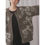 ブラウン | ribbon jacquard knit cardigan | merry jenny