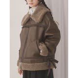 ブラウン | クリームボアムートンブルゾン | merry jenny