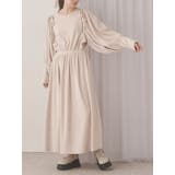 アイボリー | ギャザーギャザーフリースワンピース | merry jenny