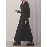 ブラック | ギャザーギャザーフリースワンピース | merry jenny