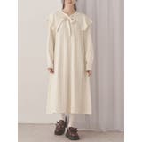 アイボリー | ケープリボンニットワンピース | merry jenny