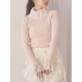 ピンク | レースリブニット | merry jenny