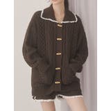 ブラウン | toggle button knit cardigan | merry jenny