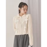 ribbon washed zip kinit | merry jenny | 詳細画像3