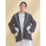 lace slit ribbon jacket | merry jenny | 詳細画像9 