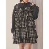 チェックホイップクリームミニワンピース | merry jenny | 詳細画像1