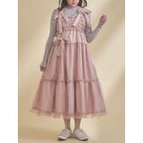 ピンク | チュールリボンキャミワンピース | merry jenny