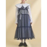 ネイビー | チュールリボンキャミワンピース | merry jenny