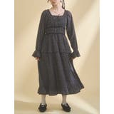 ブラック | petit flower ribbonワンピース | merry jenny