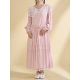 ピンク | airy lace collarワンピース | merry jenny