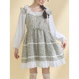 グリーン | petit flowerフレアミニワンピース | merry jenny