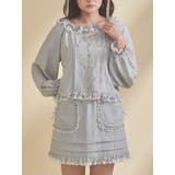 アイスブルー | sugar square blouse | merry jenny