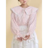 ピンク | dot laceフリルカラーブラウス | merry jenny