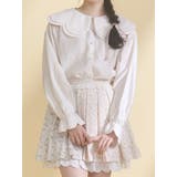 ピンク | おはなスカラップブラウス | merry jenny