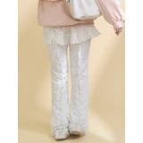 オフホワイト | lace panel pants | merry jenny