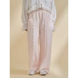 ピンク | レースフリルスウェットパンツ | merry jenny