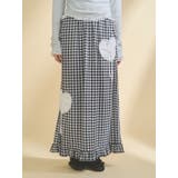 ブラック | message heart skirt | merry jenny