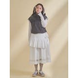 pleats apron layered skirt | merry jenny | 詳細画像8 