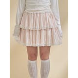 ピンク | カットティアードミニスカート | merry jenny