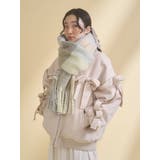 fluffy ribbonチェックマフラー | merry jenny | 詳細画像3 