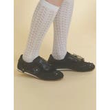 ブラック | お花いっぱいフラットスニーカー | merry jenny