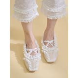 オフホワイト | フリルデコラティブバレエシューズ | merry jenny