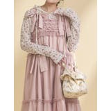 アイボリー | floral square pochette | merry jenny