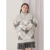 fluffyアーガイルZIPニット | merry jenny | 詳細画像11