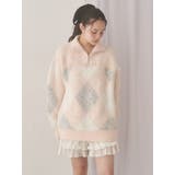 fluffyアーガイルZIPニット | merry jenny | 詳細画像4