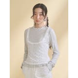 lace layered long tee | merry jenny | 詳細画像12 