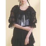 ブラック | floral sheer bolero | merry jenny