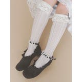 オフホワイト | 靴下屋×merry jenny flower lace knit sock | merry jenny