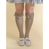 ベージュ | 靴下屋×merry jenny flower lace knit sock | merry jenny