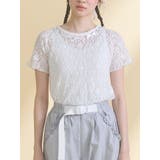 ribbon lace tee | merry jenny | 詳細画像1 