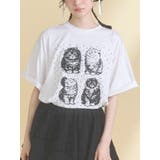 オフホワイト | pindot cat tee | merry jenny