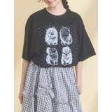 ブラック | pindot cat tee | merry jenny